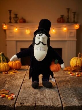 Vintage Y2K Snidely Whiplash Dudley Do-Right Halloween Pumpkin Plush Toy Network